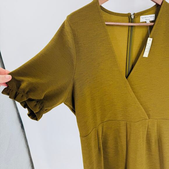 Madewell Texture & Thread NWT Crepe Crossover Jumpsuit Back Zip Size XL - Picture 8 of 12